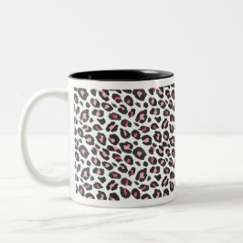 Leopardendruck, Gepard, Rosa, Girl Zweifarbige Tasse