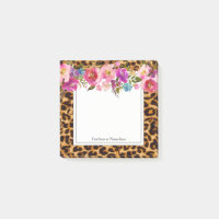 Leopardendruck, Geparden, trendy, blumenreich, süß
