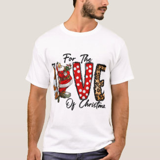 Leopardendruck LIEBE Zu Weihnachten Büffel Karo We T-Shirt