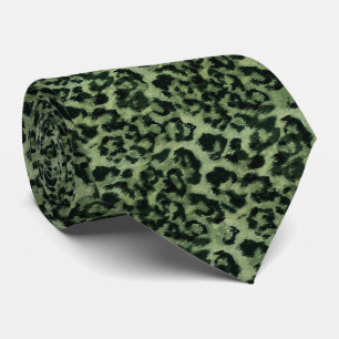 Leopardendruck-Tiermuster-Halstuch mit Punkten Krawatte