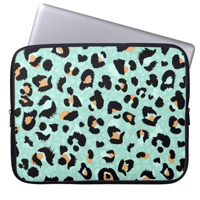 Leopardendruck, Tiermuster Laptopschutzhülle (Vorderseite)