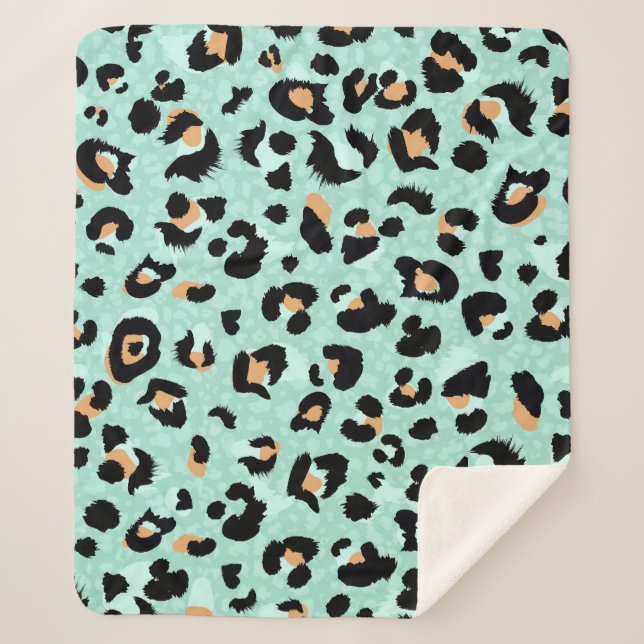 Leopardendruck, Tiermuster Sherpadecke (Vorderseite)