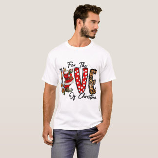 Leopardendruck WEIHNACHTSLIEBE Büffelkariert Festl T-Shirt