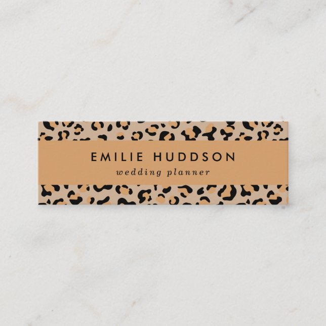 Leopardendrucke, Leoparden, Braunleopard Mini Visitenkarte (Vorderseite)