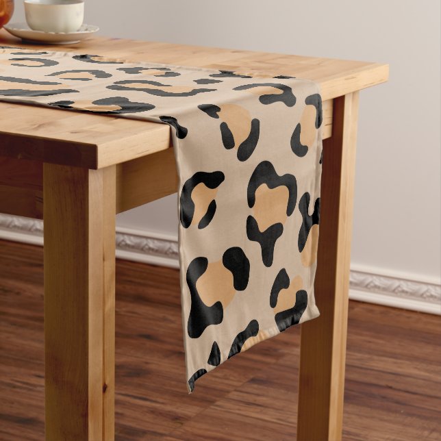 Leopardendrucke, Leoparden, Braunleopard Mittelgroßer Tischläufer (Beispiel)