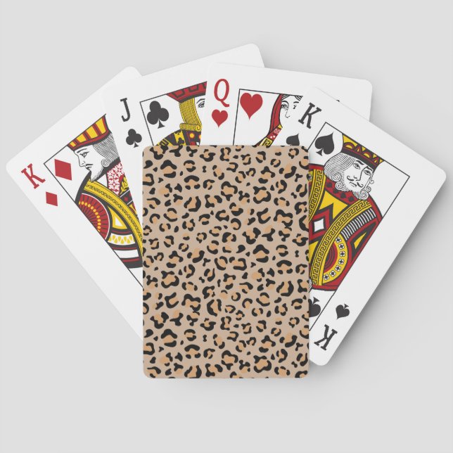 Leopardendrucke, Leoparden, Braunleopard Spielkarten (Rückseite)