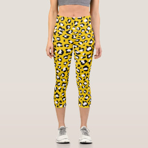 Leopardendrucke, Leoparden, Gelbleopard Capri Leggings