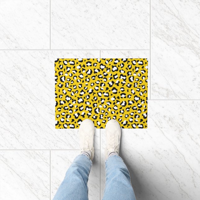 Leopardendrucke, Leoparden, Gelbleopard Fußmatte (Indoor)