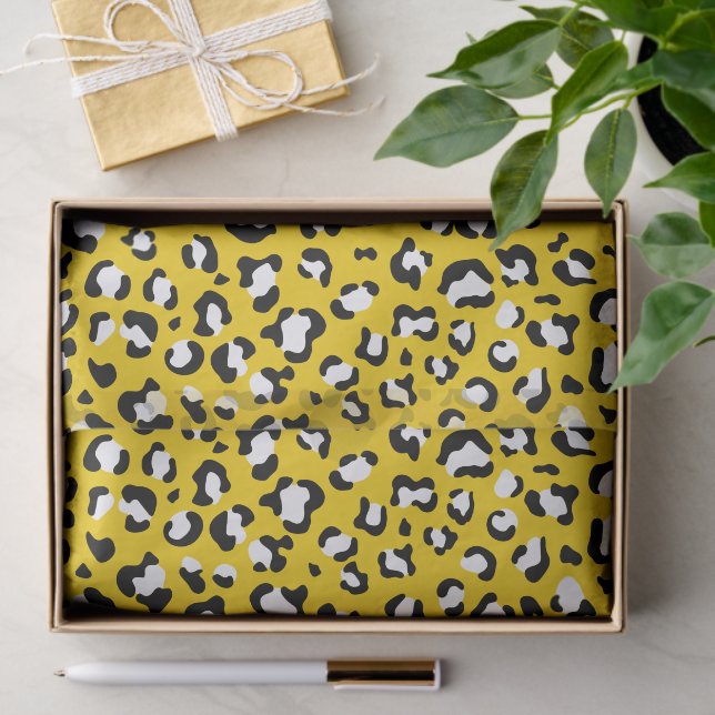 Leopardendrucke, Leoparden, Gelbleopard Seidenpapier (Geschenk)