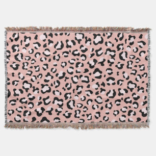 Leopardendrucke, Leoparden, rosa Leoparden Decke