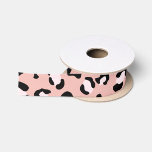 Leopardendrucke, Leoparden, rosa Leoparden Satinband