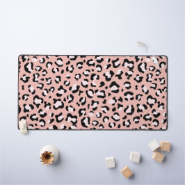 Leopardendrucke, Leoparden, rosa Leoparden Schreibtischunterlage