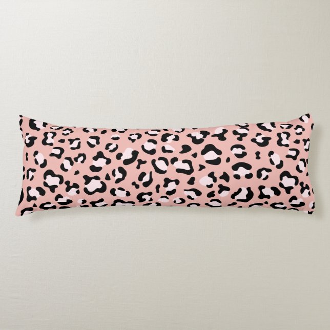 Leopardendrucke, Leoparden, rosa Leoparden Seitenschläferkissen (Vorderseite)