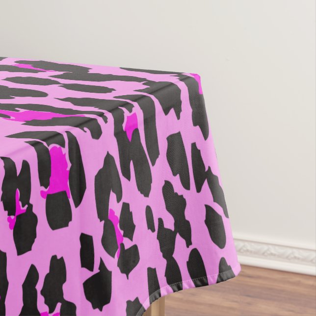 Leopardendrucke, Leoparden, rosa Leoparden Tischdecke (Beispiel)