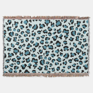 Leopardendrucke, Leoparden-Spots, Blauer Leopard Decke