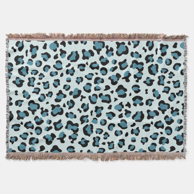 Leopardendrucke, Leoparden-Spots, Blauer Leopard Decke (Vorderseite)