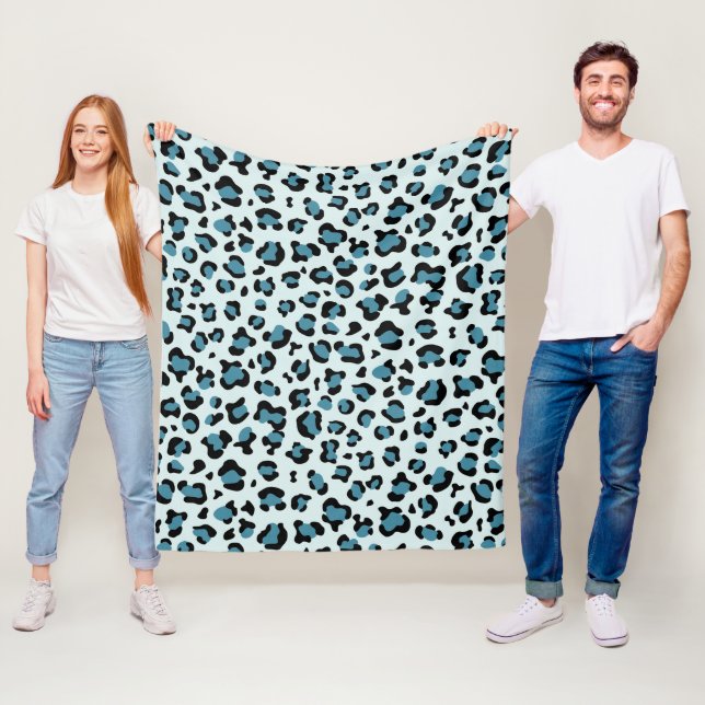 Leopardendrucke, Leoparden-Spots, Blauer Leopard Fleecedecke (Beispiel)