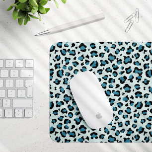 Leopardendrucke, Leoparden-Spots, Blauer Leopard Mousepad