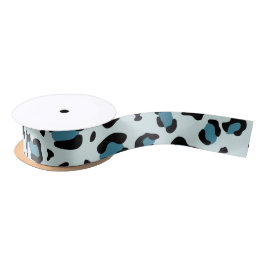 Leopardendrucke, Leoparden-Spots, Blauer Leopard Satinband