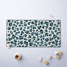 Leopardendrucke, Leoparden-Spots, Blauer Leopard Schreibtischunterlage