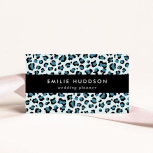 Leopardendrucke, Leoparden-Spots, Blauer Leopard Visitenkarte