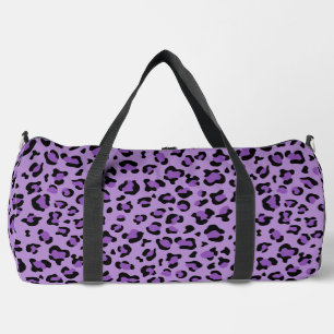 Leopardendrucke, Leoparden-Spots, Lila Leopard Duffle Bag