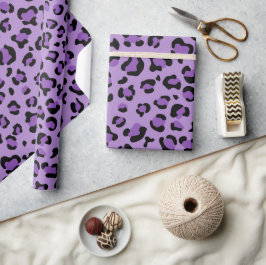 Leopardendrucke, Leoparden-Spots, Lila Leopard Geschenkpapier