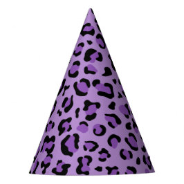 Leopardendrucke, Leoparden-Spots, Lila Leopard Partyhütchen