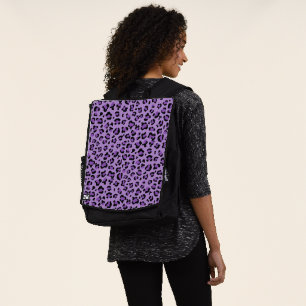 Leopardendrucke, Leoparden-Spots, Lila Leopard Rucksack