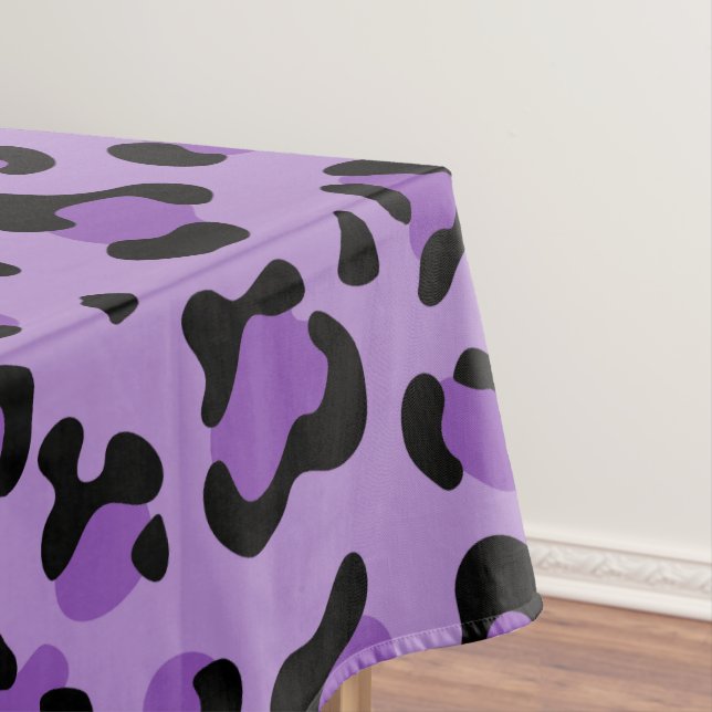 Leopardendrucke, Leoparden-Spots, Lila Leopard Tischdecke (Beispiel)