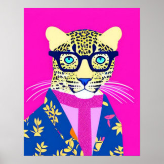 Leopardendrucke, Leopardengeschenk, Leopardenkunst Poster