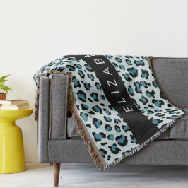 Leopardendrucke, Spots, Blauer Leopard, Ihr Name Decke
