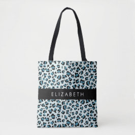 Leopardendrucke, Spots, Blauer Leopard, Ihr Name Tasche