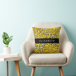 Leopardendrucke, Spots, Gelber Leopard, Ihr Name Kissen