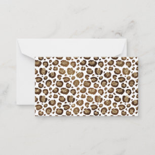Leopardenflecken Wilde Tiere Golden Glitter Safari Mitteilungskarte