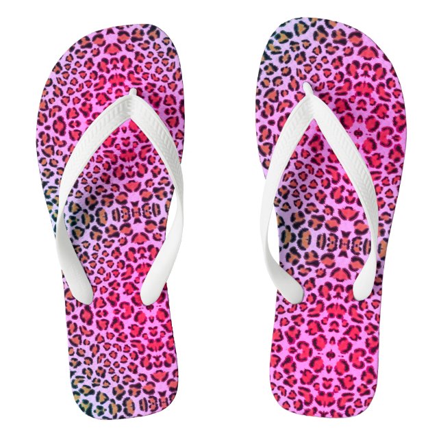 Leopardengeflecht Flip Flops (Fußbett)