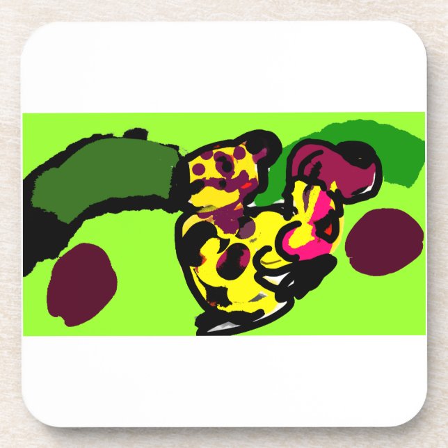 Leopardenglanz  getränkeuntersetzer (Vorderseite)