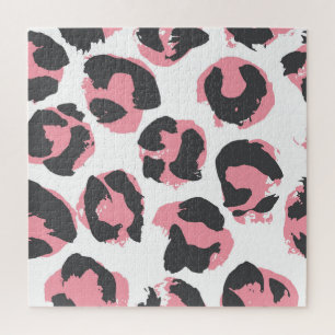 Leopardengürtel: Schwarz-Rosa-Textur