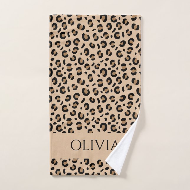 Leopardenhandtuch im Stile der Savanne Handtuch (Handtuch)