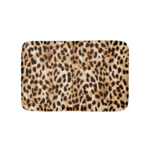 Leopardenhaut, authentisches Wildtiermuster. Badematte