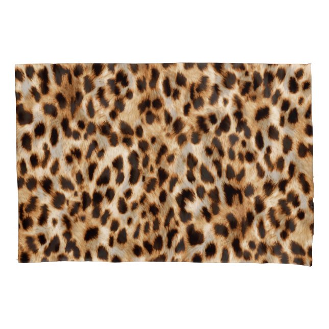 Leopardenhaut, authentisches Wildtiermuster. Kissenbezug (Vorderseite)