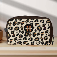 Leopardenhaut, modernes Tiermuster, Monogramm
