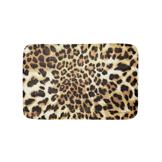 Leopardenhaut, nahtlose Musterkonstruktion. Badematte (Vorderseite)