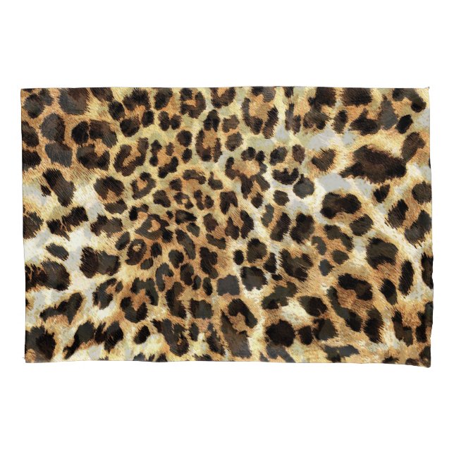 Leopardenhaut, nahtlose Musterkonstruktion. Kissenbezug (Vorderseite)