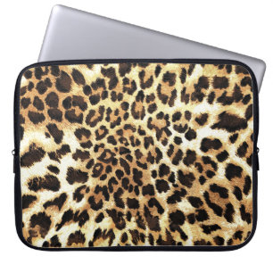 Leopardenhaut, nahtlose Musterkonstruktion. Laptopschutzhülle