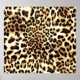 Leopardenhaut, nahtlose Musterkonstruktion. Poster