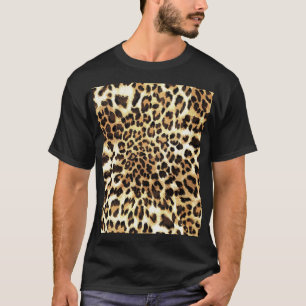 Leopardenhaut, nahtlose Musterkonstruktion. T-Shirt