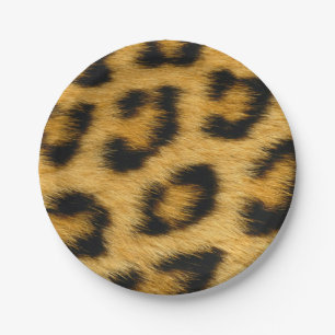 Leopardenhaut, Pelz, Haardrucke Pappteller