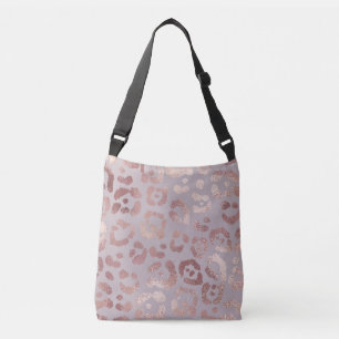 Leopardenhaut: Rose Gold Eleganz. Tragetaschen Mit Langen Trägern