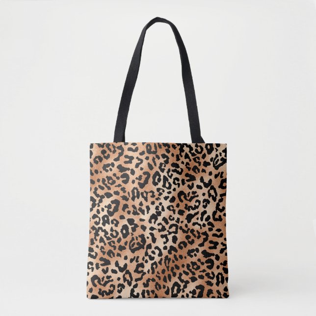 Leopardenhaut. Stilvolles Bluse-Design mit Leopard Tasche (Vorderseite)